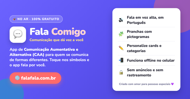 Flyer paisagem do Fala Comigo