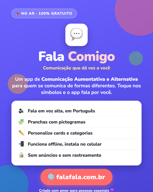 Flyer retrato do Fala Comigo
